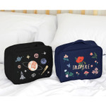 Navy, Space - Rim travel multi pouch bag packing aids 