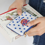 Blueberry - Rim zipper flat card case holder