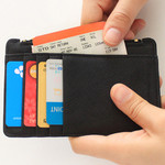 Pocket - Rim zipper flat card case holder