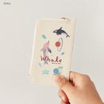 Aloha - Rim pattern coner zipper card case 