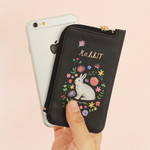 Rabbit - Rim pattern coner zipper card case 