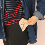 Rim pattern coner zipper card case 