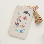 Aloha - Rim pattern coner zipper card case 