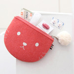 Indigo The Basic portable felt coin zipper pouch case ver.5