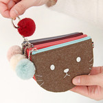 Indigo The Basic portable felt coin zipper pouch case ver.5