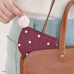 Indigo The Basic portable felt coin zipper pouch case ver.5