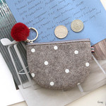 Indigo The Basic portable felt coin zipper pouch case ver.5