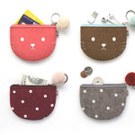 Indigo The Basic portable felt coin zipper pouch case ver.5