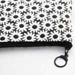 Detail of Plain pattern small flat zipper pouch