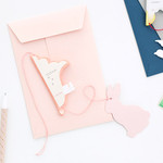 Livework Paper mobile card with envelope set - Spring rabbit