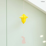 Yellow - Paper mobile card with envelope set - Spring rabbit