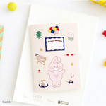 Rabbit - Romane illustration small plain and lined notebook 