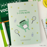 Mint - Indigo Monster illustration t-type notebook