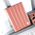 Rose pink - Fenice Airplane enamel RFID blocking small passport cover 