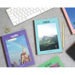 Colorful A5 size grid-lined class notebook