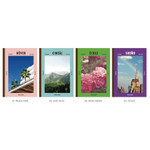 Option of Colorful A5 size grid-lined class notebook