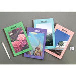 Colorful A5 size grid-lined class notebook