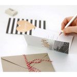 Gold accent message card with envelope