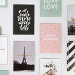 Gold accent message card with envelope