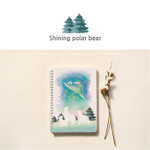 Shining polar bear - My story spiral cornell lined notebook