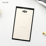 Yellow - Simple to do list sticky notepad