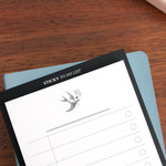 White - Simple to do list sticky notepad