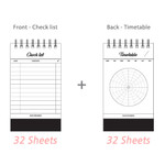 Calli dual checklist spiral desk notepad