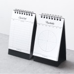 Calli dual checklist spiral desk notepad