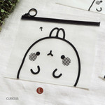 Curious - Molang zip lock large pouch ver2