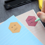 Hexagon useful index sticker