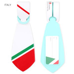 Italy - Flag tie travel luggage name tag