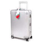 Example of use - Flag tie travel luggage name tag