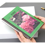 Moss green - Spiral 1/4 grid notebook