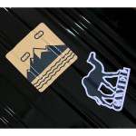 Detail of Modern PVC water resistant point sticker