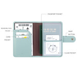 Line friends RFID blocking passport case with leather sticker