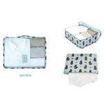 Brown - Line friends large travel mesh bag packing organizer 