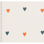 Detail of Heart pattern sewn bound A5 lined notebook 
