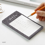 Heart - Becoming pattern checklist notepad