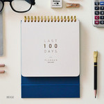 Beige - Last 100 days spiral undated planner Beige - Last 100 days spiral undated planner