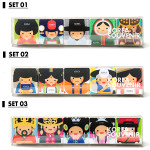 Korean traditional Joseon and Silla character magnet set