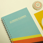 Unique spiral B6 undated weekly planner for 62 weeks 