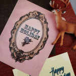 UNIVERSAL CONDITION Indi Pink Vintage Antique Frame Greeting Card Set with Clear Stickers