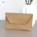 Beige - Daily envelope style slim wallet
