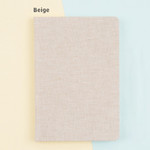 Beige - 2018 Linen fabric cover dated weekly planner scheduler 