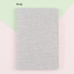 Gray - 2018 Linen fabric cover dated weekly planner scheduler 