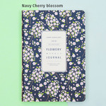 Navy cherry blossom - 2018 Flower pattern dated weekly journal