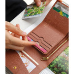 Brown - Day classic cowhide leather trifold wallet
