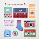 Gentle Wave retro miniature deco paper stickers