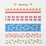 Gentle Wave floral paper stickers