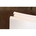 Detail of White A5 size plain notebook